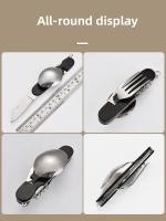 Juego De Utensilios De Cocina Plegables 4 En 1 Desmontable Acero Inoxidable Cuchillo Fork Cuchara Abrebotellas Portátil Para Camping Y Viajes Al Aire Libre - details 6