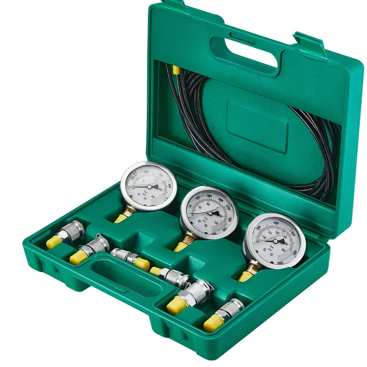 SucceBuy Kit de prueba de presión hidráulica, juego portátil para excavadoras y maquinaria de construcción - 1