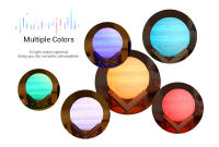Lámpara de mesa de luz 3D con estampado de Júpiter, lámpara de Luna colorida, recargable, cambio táctil, Usb, luz Led nocturna, decoración del hogar, regalo creativo - details 2