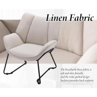 Sofá de Salón Moderno de Lino Estilo de Descanso con Brazo para Dormitorio - details 2