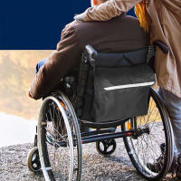 Bolsa de Almacenamiento de Silla de Ruedas Accesorio de Apoyabrazos Bolsa Trasera Fácil de Colocar para Personas con Problemas de Piernas - details 1