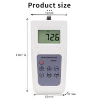 Medidor de punto de rocío de madera, higrómetro Digital con pantalla retroiluminada, probador de temperatura de humedad para pared de cuero textil - details 7
