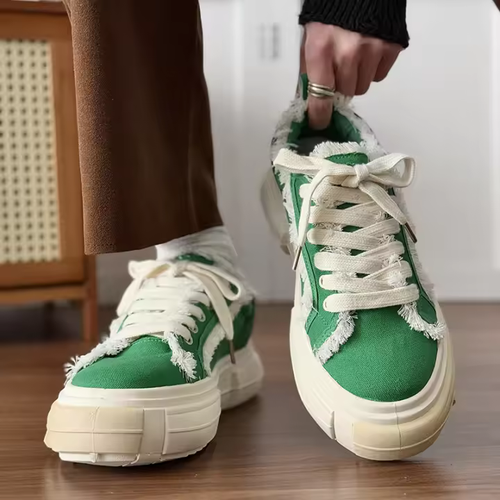 Zapatos Casuales para Hombres 2025 Moda Nacional Calzado de Skate de Lona Venta Caliente - 1