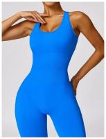 Traje de Yoga sin Costuras Bodysuit de Exercicio Adelgazante Material de Nylon Patrón Sólido - details 9