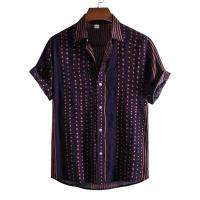 Camisa hawaiana retro con estampado floral para hombre, blusa 3D de manga corta, tops de verano, camisas de solapa urbana para playa, casual - details 4