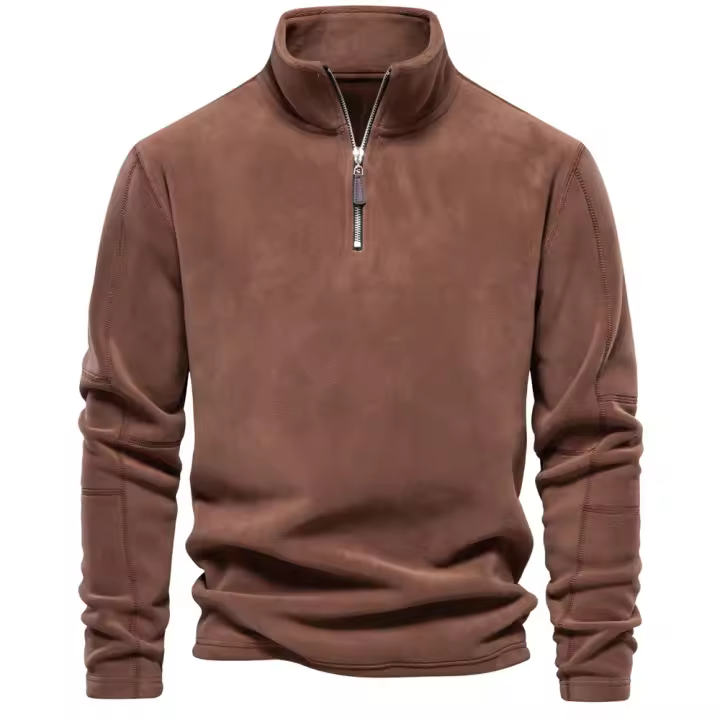 Nuevo sudadera de hombre con cuello de mano para otoño-invierno Sudadera de manga larga de media capa, versátil, con flecha polar - 1