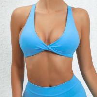 Ropa de yoga desnuda, sujetador de yoga para ejercicio de secado rápido ajustado para mujer, sujetador de fitness de belleza con espalda cruzada para correr al aire libre - details 10