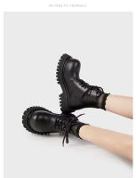 Chelsea con suela de oreja colgante de moda, tacón grueso, botines elásticos antideslizantes - details 4