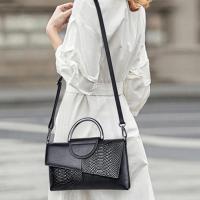 Bolso de hombro diagonal de cuero sintético PU de moda informal para mujer para cenas y bodas - details 11