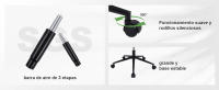 Silla de Oficina ergonómica, Silla de Escritorio con Respaldo Alto y Regulable en Altura, Silla giratoria con reposacabezas Cómoda, Silla ejecutiva para Oficina, Negro, Gris Oscuro - details 4