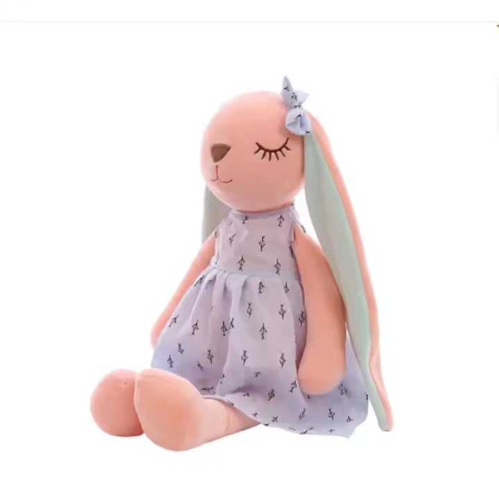 Muñeca de conejo calmante para bebé, muñeco de peluche para dormir, animales de peluche, juguete para niños, 35CM - 1