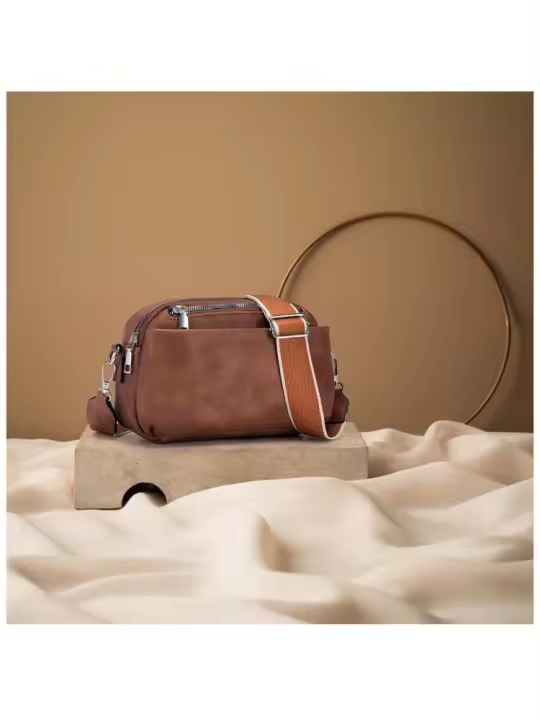 Bolsa cruzada ajustable de gran capacidad Bolsa de hombro con correa ancha - 1