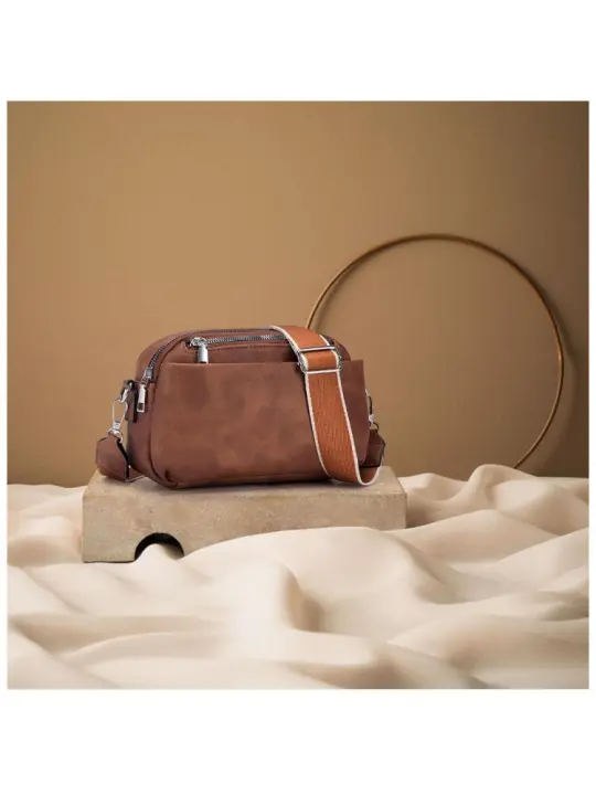 Bolsa cruzada ajustable de gran capacidad Bolsa de hombro con correa ancha - 1