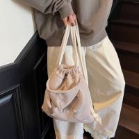 Mochila sencilla con capucha de cuerno de buey, bolso escolar de gran capacidad con diseño de capucha de estilo coreano, bolso con cordón y cremallera de Color sólido para compras - details 20