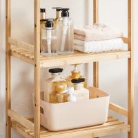 Estantería de bambú con 3 niveles para baño, cocina, dormitorio, 45 x 31,5 x 80 cm, natural - details 8