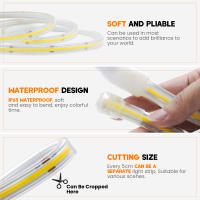 GAHADA Tira de LED COB de Alta Densidad Impermeable IP65, 24V Luz Flexible para Decoración de Habitaciones 320LEDs/m Iluminación de Alta Calidad - details 5