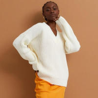 Suéter Casual de Mujer para Otoño e Invierno, Cuello en V, Elegante, Holgado, de Punto. - details 11