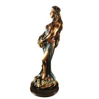 Estatua de Fortuna con los ojos vendados, griega antigua diosa romana de La Fortuna, escultura de suerte azul Vintage, decoraciones de la suerte para el hogar - details 5