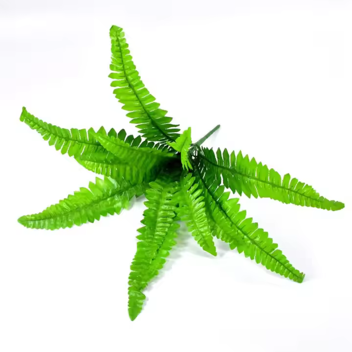 12/18/24 hojas artificiales persas plantas tropicales hojas persas de seda grandes hojas de helecho Boston falsas de plástico de tacto Real - 1