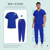 Trajes quirúrgicos de enfermera Unisex para hombre y mujer, uniforme médico de Hospital, pantalones para correr, uniformes veterinarios de enfermería - details 8