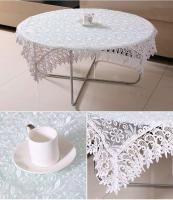 Orgullosas fundas protectoras de papel pintado semitransparente Ence blanco y rosa para fiestas de bodas, manteles bordados, paños de cocina, - details 13