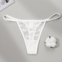 Tanga sexy de encaje Amazon transfronterizo de cintura baja europea y americana para mujer, ropa interior de comercio exterior de una cuerda para mujer, talla grande - details 0