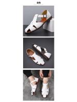 Sandalias hechas a mano con punta cerrada, zapatos romanos para hombre, de moda, con punta cerrada, transpirables, informales, de negocios, con hebilla decorativa. - details 3