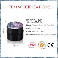 ROSALIND Gel de ojo de gato para manicura, capa superior Base semipermanente, esmalte de uñas, 5ML - details 8