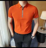 Polo de manga corta bordado de malla transpirable de verano para hombre, camiseta informal de negocios con solapa y media cremallera, - details 31