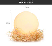 Lámpara de mesa de tierra con impresión de luz 3D, lámpara de Luna colorida, recargable, cambio táctil, Usb, luz Led nocturna, decoración del hogar, regalo creativo - details 6