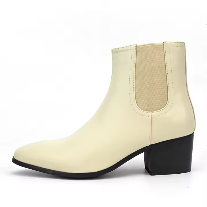 Nuevas botas Chelsea de otoño e invierno, botines cortos de tacón alto a la moda para hombre. - 1