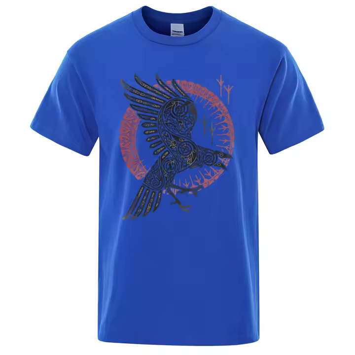 Camiseta de Manga Corta para Hombre, Ropa Informal con Estampado de Leyenda Vikinga Ragnar, Marca, Estilo Hiphop, Verano 2022 - 1