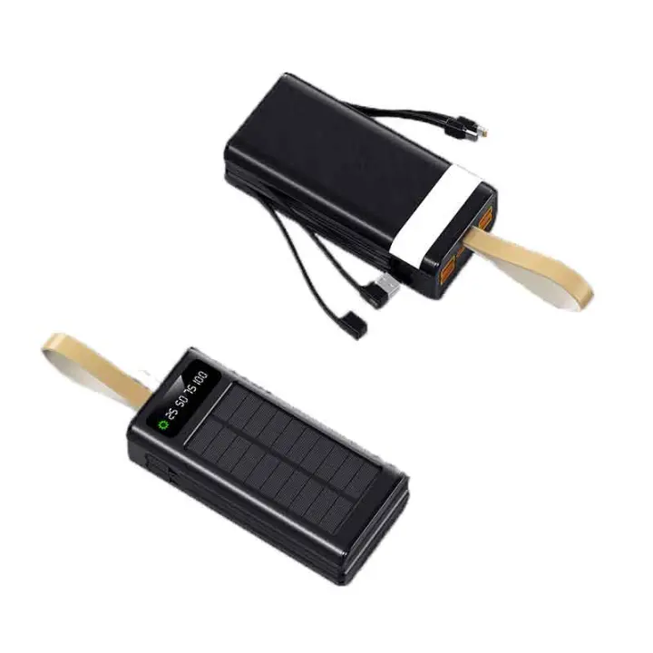 Power Bank de Carga Solar 30000-50000mAh, PD22.5W, 5V3A, Type-C + USB, Pantalla de Indicador de Carga, Indoor LED Accesorios de Electrónica Portátiles - 1