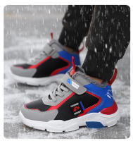 Zapatos para correr al aire libre para niños, zapatillas de deporte cálidas de invierno para niños, zapatos deportivos informales de cuero impermeables, zapatillas antideslizantes para nieve - details 19