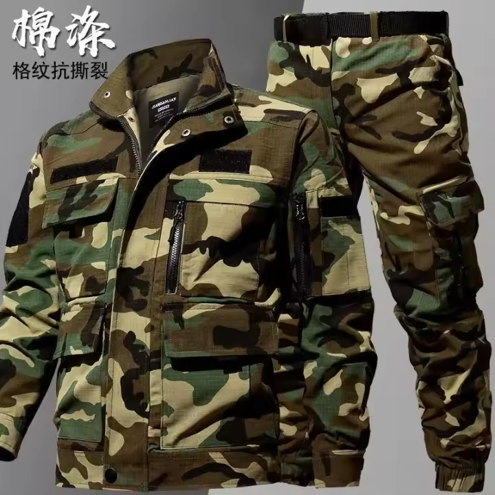 Traje de camuflaje grueso para hombre, ropa de trabajo resistente al desgaste, herramientas para exteriores, senderismo, primavera y otoño - 1