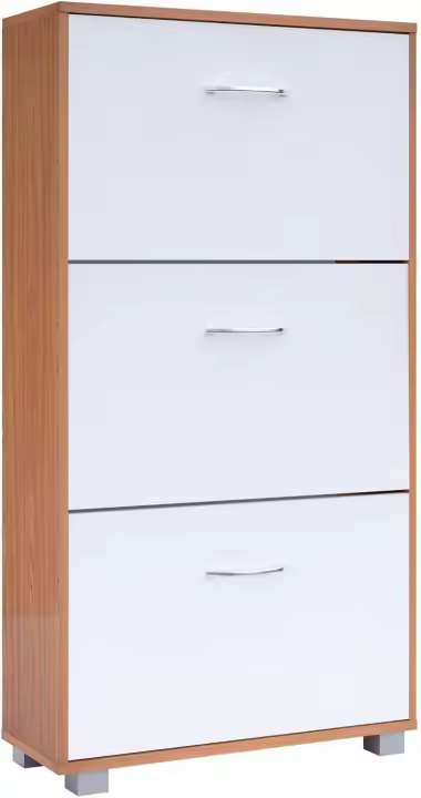 Mueble Zapatero para 18 Pares Organizador de Zapatos 3 Puertas Armario Compacto 115x61x24cm - 1