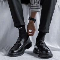 Zapatos de cuero antideslizantes y transpirables del estilo de los hombres del pie de la cala, zapatos casuales de suela gruesa para los hombres - details 3