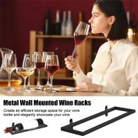 Soporte para vino, soporte de exhibición de vino colgante de Metal montado en la pared, estante para copa de vino, estantes flotantes para Bar, estante rústico para copa de vino - details 4