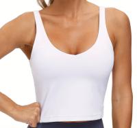 Sujetador Deportivo De Color Sólido, Ropa Deportiva Con Cuello En V Y Almohadillas Para El Pecho, 3 Uds. - details 6
