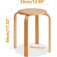 apilable de Madera doblada Antideslizante sólida Taburetes - details 6