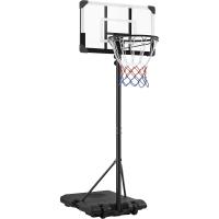 Canasta de Baloncesto para Exteriores/Interiores Altura Ajustable 182-213 cm Canasta Portátil con Ruedas con Base de Plomo para Niños y Adultos Negro/Blanco - details 0