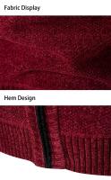 Cárdigans de otoño e invierno, suéteres con cuello levantado para hombre, suéteres de chenilla, prendas de vestir exteriores, ropa de hombre - details 18