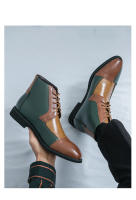 Zapatos de cuero de caña alta de negocios de costura de moda - details 9