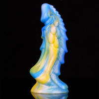 Silicona líquida de colores mezclados, gran simulación con forma irregular, tapón anal vestibular, pene falso para productos de mujer - details 8