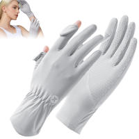 Guantes de Protección Solar para Conducir Sedoso de Seda Antideslizante Pantalla Táctil - details 4