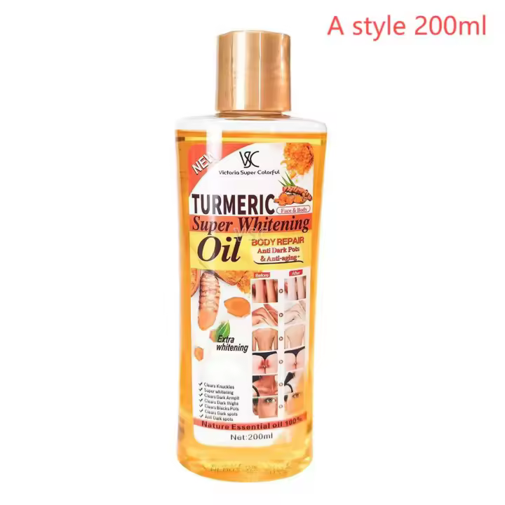 Aceite Esencial de cúrcuma, aceite de masaje corporal Facial, difusor hidratante, aromaterapia, brillo, suavizante, cuidado de la piel Facial, 200m - 1