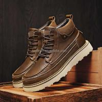 Botas nuevas de alta calidad, zapatos de mezclilla verdes antideslizantes, marca de zapatos de hombre para exteriores de cuero genuino, diseño italiano, piel, invierno - details 9