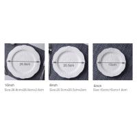 Juego de Platos de Carga de Porcelana Blanca Empresada 3pcs 6+8+10 pulgadas - details 1
