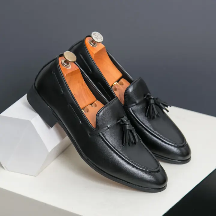 Zapatos casuales de negocios de moda británica, zapatos de hombre versátiles, zapatos de cuero de moda. - 1