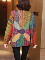 Jersey de cuello alto para mujer, Jersey holgado con estampado, cálido e informal, de lujo, elegante, a la moda, para invierno, 2023 - details 5